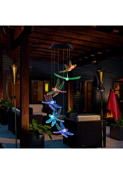 Güneş Rüzgar Ahenge Dragonfly Mobil LED Işık Yard Bahçe Rüzgar Ahenge Lamba Aksesuarları Ev Dekor Için Renk Değiştirme (Rastgele Renk) (Yurt Dışından) modelleri