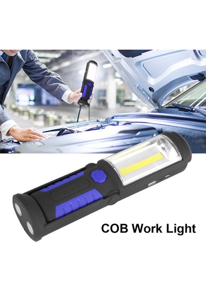 Manyetik LED Meşaleler ile Şarj Edilebilir LED Çalışma Işığı Lamba 2200 Mah Cob LED 650LM 3 W Oto Garaj Atölyesi Için Kamp Dıy (Kırmızı) Mavi (Yurt Dışından) fırsatları