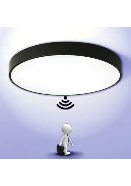 Minkurow Hareket Sensörlü Otomatik Işıklı LED Tavan Armatürü 6000K Soğuk Beyaz, 1200L (Yurt Dışından)