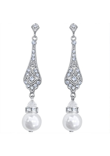 Art Deco Inci Küpeler - Vintage Inci Sallantılı Küpeler Gelinler Için Inci Düğün Küpeler Nedimeler Gelinin Annesi (Yurt Dışından) fiyatları