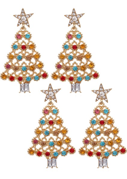 Noel Ağacı Küpe, Noel Öncesi Küpe Kadınlar Için Genç Kız Takı Tatil Hediyesi (Yurt Dışından)