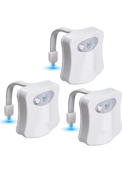 3er-Pack Toiletten-Nachtlichtsensor Pır-Bewegungssensor Farbwechselbeleuchtung Wasserdichtes 8-Farben-Led-Kinder-Wc-Nachtlicht (Yurt Dışından) fiyatları
