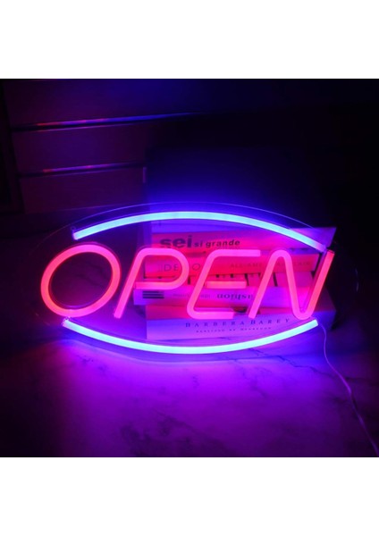 Mağaza Iki Işık Modu Için Neon Açık Tabela, Mağaza Duvar Cam Pencere Mağazası Için Sürekli Yanıp Sönen Elektronik Işıklı Tabelalar (Yurt Dışından) fiyatları