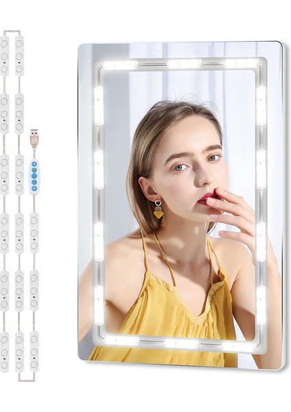 Kısılabilir LED Ayna Işıkları, Aydınlatmalı Makyaj Seti Ayna Işıkları, 5 Renk Için 45 Kısılabilir Led'li 5 Parlaklık Seviyesi USB Güç Kablolu Makyaj Lambası Dimme (Yurt Dışından) fiyatları