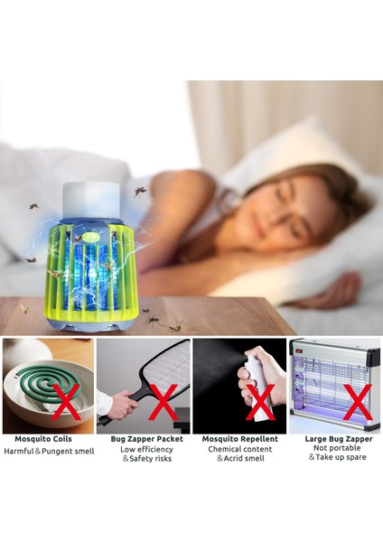 Böcek Öldürücü ve LED Kamp Feneri ve El Feneri 3'ü 1 Arada, Su Geçirmez Şarj Edilebilir Sivrisinek Öldürücü, Dış Mekanlar Için Taşınabilir Kompakt Kamp Ekipmanı (Yurt Dışından) modelleri