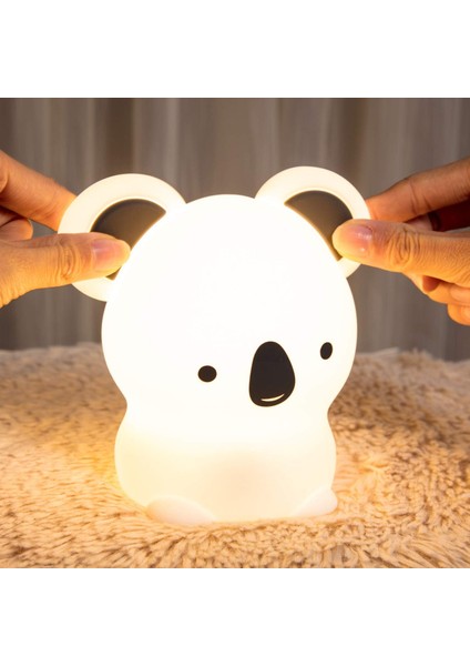 Çocuk Gece Lambası, Bebek Gece Lambası, Şarj Edilebilir LED Priz Gece Lambası, 7 Renkli Silikon USB Işık, Yatak Odası Gece Lambası (Yurt Dışından)