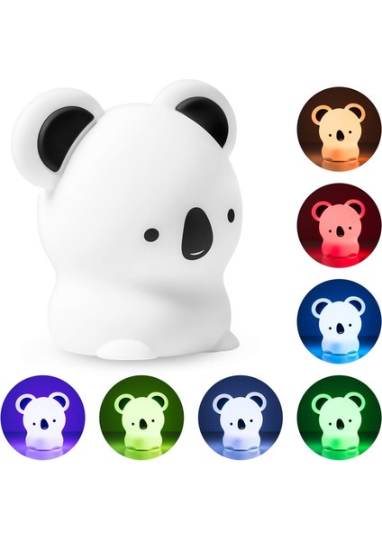 Çocuk Gece Lambası, Bebek Gece Lambası, Şarj Edilebilir LED Priz Gece Lambası, 7 Renkli Silikon USB Işık, Yatak Odası Gece Lambası (Yurt Dışından) modelleri