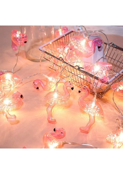 Pembe Flamingo Işıklar Dış Mekan LED Dize Işıklar 3m 20 Parça Set (Yurt Dışından)