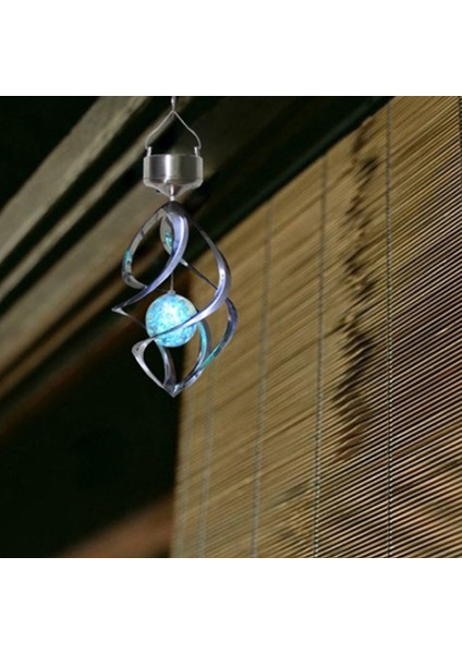 Güneş Rüzgar Ahenge LED Rüzgar Ahenge Aydınlatma Açık Bahçe Yard Parti Dekor Için Asılı Lamba Renk Değiştirme (Gümüş) (Yurt Dışından) modelleri