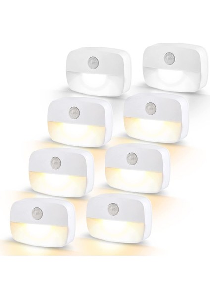 Hareket Sensörlü LED Gece Lambası, Iç Mekan Gece Lambası Kabin Aydınlatması, Koridor, Merdiven, Banyo, Yatak Odası Için Otomatik Açma/kapama Işık Sensörlü Işık (Yurt Dışından)