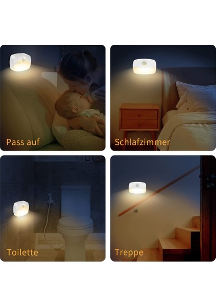 Hareket Sensörlü LED Gece Lambası, Iç Mekan Gece Lambası Kabin Aydınlatması, Koridor, Merdiven, Banyo, Yatak Odası Için Otomatik Açma/kapama Işık Sensörlü Işık (Yurt Dışından) indirimleri