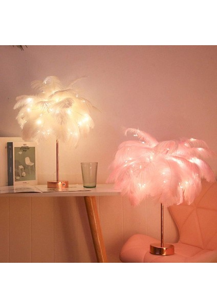 Çağdaş ve Benzersiz Büyük Pembe Gerçek Tüy Desenli Tüy Gölge Işığı (Yurt Dışından) modelleri