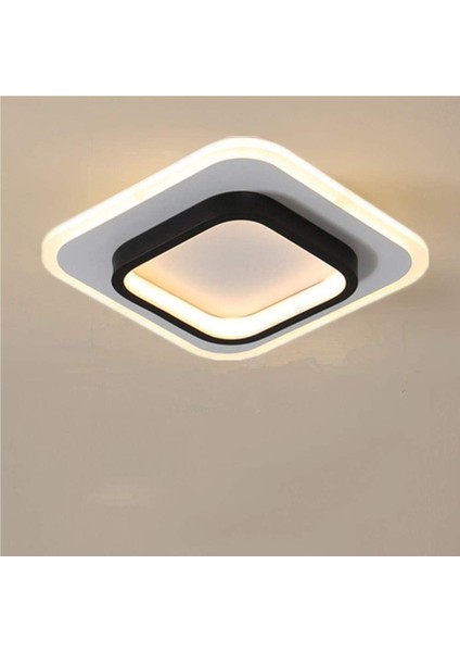 LED Tavan Lambası, 22W Kare Tavan Lambası, 3500K Tavan Lambası, Banyo, Oturma Odası, Yatak Odası, Mutfak, Koridor Için Uygun (Üç Renkli Aydınlatma) (Yurt Dışından)