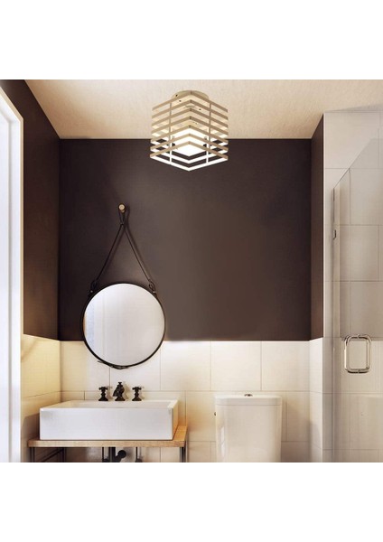 Endüstriyel Tavan Işık Kafes Avize Metal Demir Kolye Aydınlatma Armatürü Yatak Odası Mutfak Koridor Için, Beyaz (Yurt Dışından) modelleri