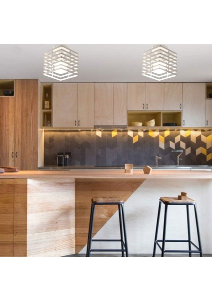 Endüstriyel Tavan Işık Kafes Avize Metal Demir Kolye Aydınlatma Armatürü Yatak Odası Mutfak Koridor Için, Beyaz (Yurt Dışından) indirimleri