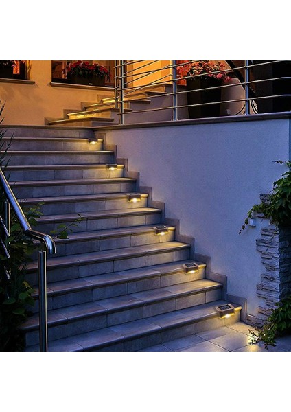 Su Geçirmez Güneş Enerjili Çit Işığı, Solar Güverte Işığı, Merdiven Işığı, Veranda Merdiven Çitleri Için IP65 LED Solar Bahçe Işıkları (Sıcak Işık-Siyah, 12 Pcs) (Yurt Dışından) fiyatları
