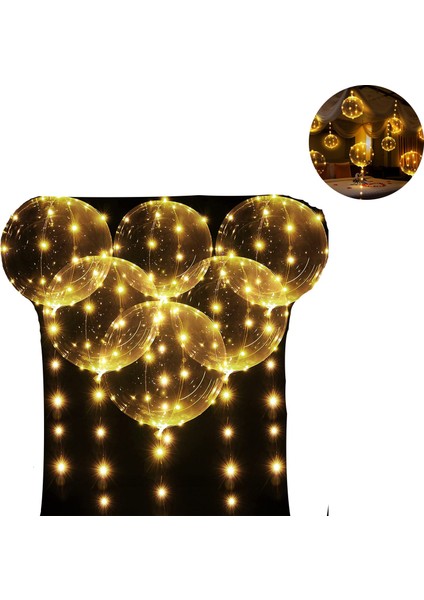 6 Adet LED Parlayan Balonlar, Sıcak Beyaz Kabarcık Şeffaf Helyum Balon Dize Işıkları Doğum Günü Düğün Parti Noel Dekorasyon Için (Yurt Dışından) fiyatları