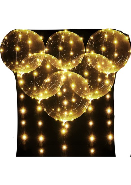 6 Adet LED Parlayan Balonlar, Sıcak Beyaz Kabarcık Şeffaf Helyum Balon Dize Işıkları Doğum Günü Düğün Parti Noel Dekorasyon Için (Yurt Dışından) modelleri