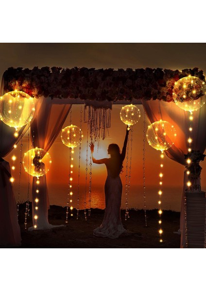 6 Adet LED Parlayan Balonlar, Sıcak Beyaz Kabarcık Şeffaf Helyum Balon Dize Işıkları Doğum Günü Düğün Parti Noel Dekorasyon Için (Yurt Dışından) fırsatları