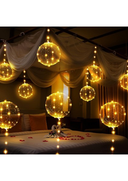 6 Adet LED Parlayan Balonlar, Sıcak Beyaz Kabarcık Şeffaf Helyum Balon Dize Işıkları Doğum Günü Düğün Parti Noel Dekorasyon Için (Yurt Dışından) indirimleri