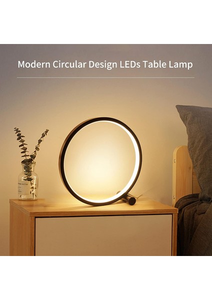 Tasarımcı Yuvarlak Masa Lambası 25 cm Yuvarlak LED Dokunmatik Kontrol 3 Parlaklık Seviyesi Yuvarlak Modern Tasarım Yatak Odası Oturma Odası Ofis Için Kısılabilir Başucu Lambası (Yurt Dışından)