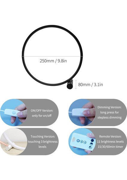 Tasarımcı Yuvarlak Masa Lambası 25 cm Yuvarlak LED Dokunmatik Kontrol 3 Parlaklık Seviyesi Yuvarlak Modern Tasarım Yatak Odası Oturma Odası Ofis Için Kısılabilir Başucu Lambası (Yurt Dışından) modelleri