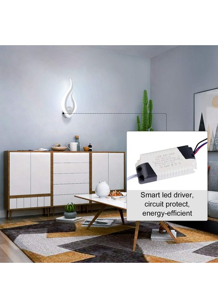 LED Iç Mekan Duvar Lambası 3 Renk Sıcaklığı 10W Üç Renkli Aydınlatma Modern Duvar Lambası Akrilik Gece Lambası Yatak Odası Çocuk Ofisi Koridor Oturma Odası (Beyaz) (Sol) (Yurt Dışından) indirimleri