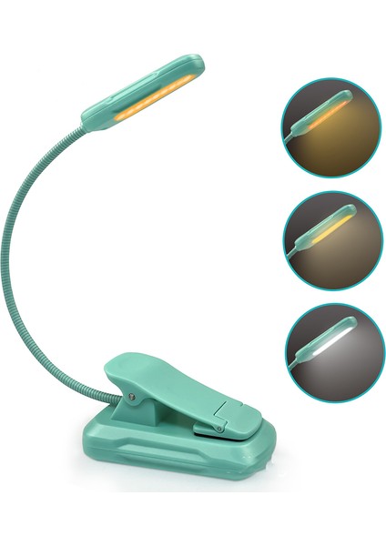 9 LED Okuma Işığı Kitap Tutucu, 3 Parlaklık Kısılabilir x 3 Renk Modu Kitap Işığı, USB C Şarj Edilebilir 80 Saate Kadar Okuma (Yurt Dışından)