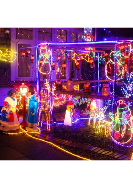 Halat Işık, 33FT 100 LED Rgb Renk Değiştiren Dış Mekan Su Geçirmez Dize Işık, Fişli, 32 Düğme Uzaktan Kumanda Değişimi 16 Renk (Yurt Dışından) indirimleri