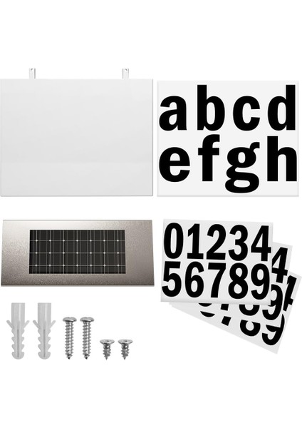 Paslanmaz Çelik Aydınlatmalı Ev Numarası 4 LED Güneş Enerjili - Beyaz (Yurt Dışından) modelleri