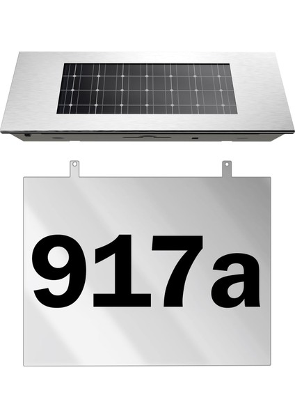 Paslanmaz Çelik Aydınlatmalı Ev Numarası 4 LED Güneş Enerjili - Beyaz (Yurt Dışından) indirimleri