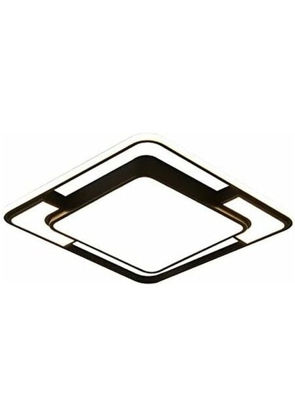 LED Tavan Işığı, Çap 52CM Modern Kare LED Tavan Lambası, 48W Oturma Odası Yatak Odası Ofis Oturma Odası Için Uzaktan Kumandalı Kademesiz Kısılabilir Tavan Işığı (Yurt Dışından)