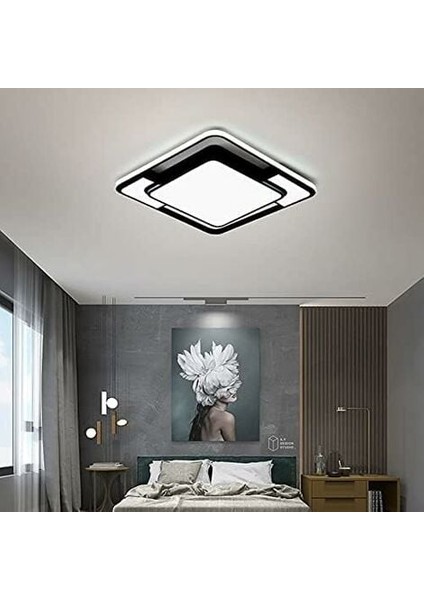 LED Tavan Işığı, Çap 52CM Modern Kare LED Tavan Lambası, 48W Oturma Odası Yatak Odası Ofis Oturma Odası Için Uzaktan Kumandalı Kademesiz Kısılabilir Tavan Işığı (Yurt Dışından) fiyatları