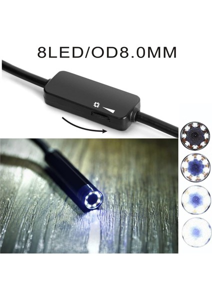 Endüstriyel Endoskop Wifi 5.0 Megapiksel Hd IP68 Su Geçirmez Borescope 8 Ayarlanabilir LED Muayene Kamerası Android Için 600MAH Pil, Ios 4.2 (Ios8.0 Üstü), Windows, Mac, 1m (Yurt Dışından) fırsatları