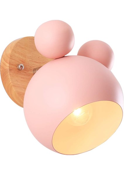 Iç Mekan Duvar Lambaları Iskandinav Yatak Odası Başucu Lambası Yaratıcı Kişilik Çocuk Basit Macaron Ahşap Okuma Işığı Koridor Dekorasyonu Duvar Aplik - Pembe Duvar Lambaları (Yurt Dışından) fiyatları