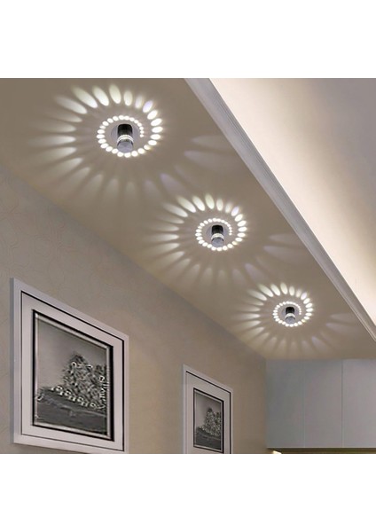 Spiral Duvar Lambası Duvar Lambası 3W Modern LED Duvar Lambası Yatak Odası, Koridor, Koridor, Bar, Kafe, Oturma Odası (Beyaz Işık) (Yurt Dışından) indirimleri