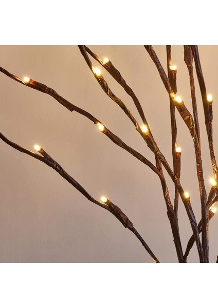 3 Parçalı Işık Ağacı Açık Hava Kapalı 60 Adet LED Su Geçirmez Işık Dalları 76CM Sıcak Beyaz Dallar Açık Kahverengi, Pille Çalışır (Yurt Dışından) indirimleri