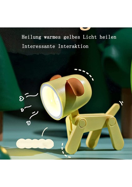 6 Paket Mini Gece Lambası Yaratıcı Karikatür Köpek ve Geyik LED Masa Lambası Cep Telefonu Tutucu ile Ev Ofis Için Katlanabilir Göz Dostu Çalışma Lambası Çeşitli (Yurt Dışından) fırsatları