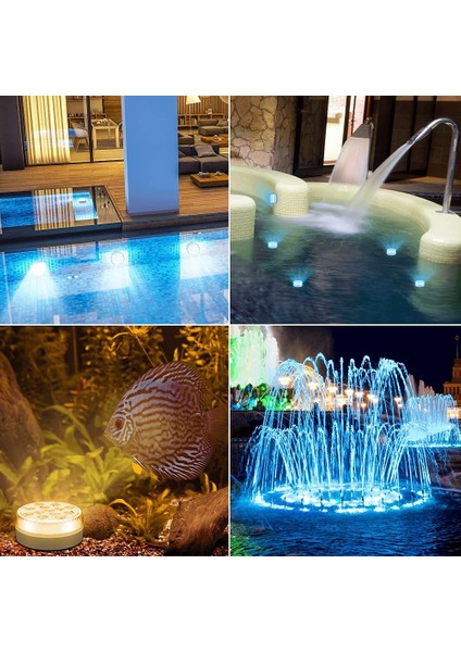 Pecosso Sualtı Lambası, 13 Su Geçirmez LED Masa Lambası, Mıknatıslı, Vantuz, Zamanlayıcılı Radyo Uzaktan Kumanda (1 Paket) (Yurt Dışından) indirimleri