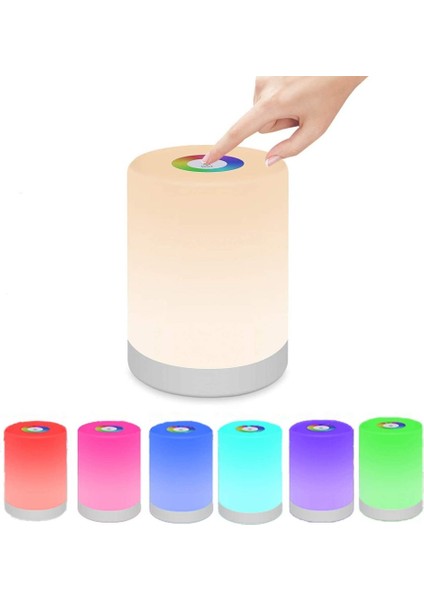 LED Başucu Lambası Dokunmatik Kısılabilir, Sayapeiy LED Gece Lambası USB Şarj Edilebilir (Rgb) (Yurt Dışından)