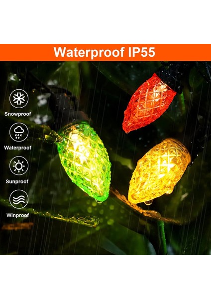 Solar Dize Işıklar, Cadılar Bayramı Dekoratif Dize Işıklar, 50LED 16.4ft Peri Masalı Dize Işıklar (Yurt Dışından) fırsatları