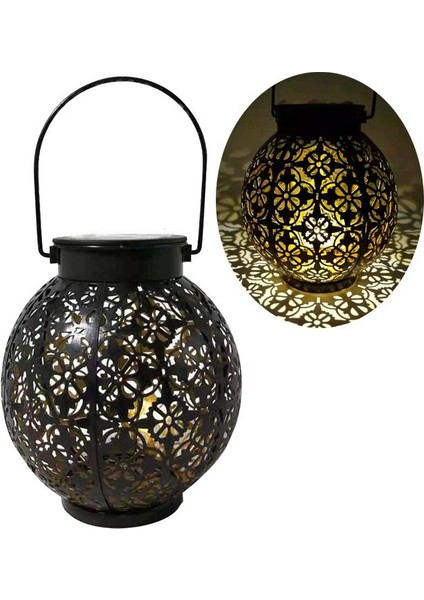 Dış Mekan LED Bahçe Için Güneş Feneri Asma Bahçe Feneri Fenerler Dekoratif - Siyah (Yurt Dışından) modelleri