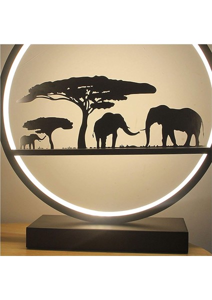 LED Masa Lambası Yatak Odası Başucu Masa Lambası Oturma Odası Çalışma Okuma Lambası Romantik Düğün Düğün Odası Başucu Lambası Ev Düğün Dekorasyon (规格 Özellikler: Fil) (Yurt Dışından) fiyatları