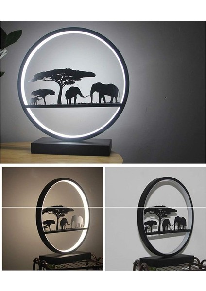 LED Masa Lambası Yatak Odası Başucu Masa Lambası Oturma Odası Çalışma Okuma Lambası Romantik Düğün Düğün Odası Başucu Lambası Ev Düğün Dekorasyon (规格 Özellikler: Fil) (Yurt Dışından) fırsatları