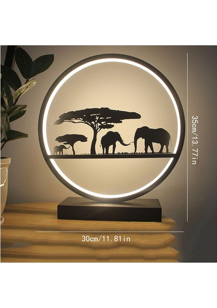 LED Masa Lambası Yatak Odası Başucu Masa Lambası Oturma Odası Çalışma Okuma Lambası Romantik Düğün Düğün Odası Başucu Lambası Ev Düğün Dekorasyon (规格 Özellikler: Fil) (Yurt Dışından) indirimleri