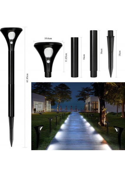 Dış Mekan Için Masterr Güneş Lambası, Güneş Işıkları Hareket Sensörlü Bahçe Led'i 2 Mod IP65 Su Geçirmez Yol Işıkları Bahçe, Veranda, Yol, Çim Için Otomatik Olarak Açılır ve Kapanır (Yurt Dışından)