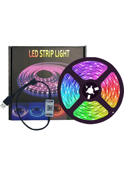 LED Şerit 5 M Işık Şeridi Aydınlatma, Işık Şeridi Rgb Smd Peri Işıkları, Parti, Yatak Odası, Ev, Tv, Mutfak Dekorasyonu Için LED Işıklar (Yurt Dışından)