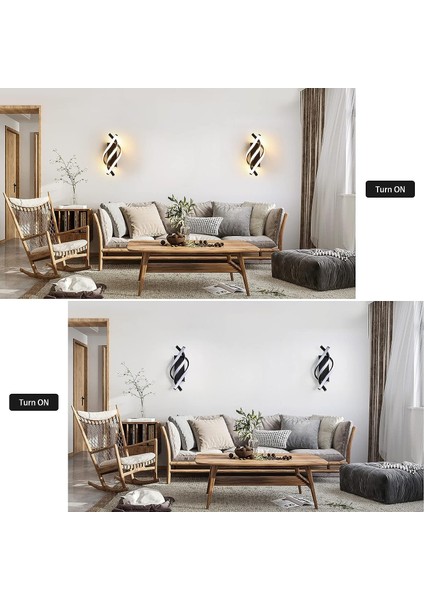 LED Duvar Lambası, Modern Duvar Lambası 16 W Kavisli Tasarım IP20, 3000K Sıcak Beyaz Işık, 1200 Lümen, Siyah, Yatak Odası, Çalışma Için (Yurt Dışından) indirimleri