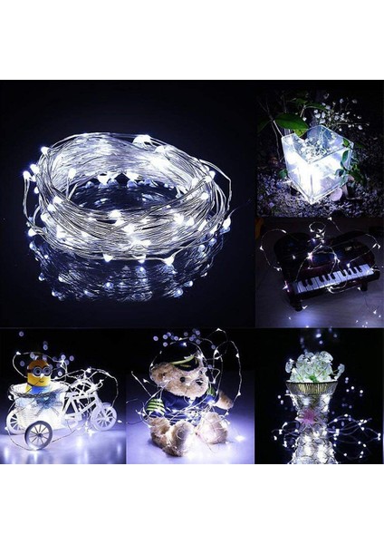 Solar Dize Işıklar, 100 Led'li Dış Mekan Güneş Peri Dize Işıkları 33FT Gümüş Bakır Tel 8 Mod Su Geçirmez (Soğuk Beyaz) (Yurt Dışından) fiyatları