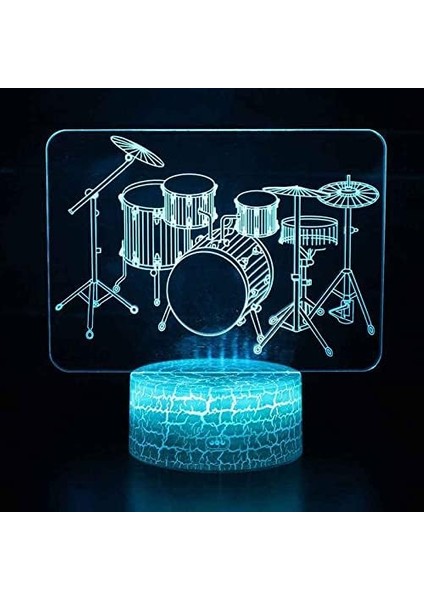 3D Lamba Gece Lambası Davul Modelleme Çocuk Yatak Odası Gece Lambası Uzaktan Kumanda 16 Renk Değişimi Noel Cadılar Bayramı Doğum Günü Hediyesi Çocuk Bebek Kız Için (Yurt Dışından) modelleri